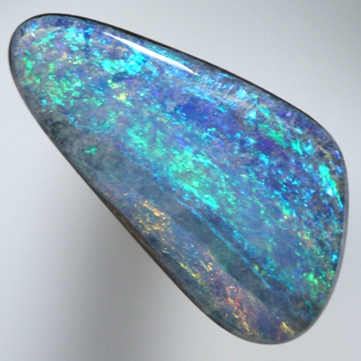 SOLID BOULDER OPAL Sparkling fresh greens and blue, colour always